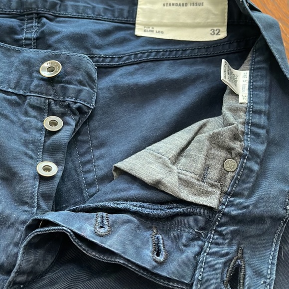 Rag & Bone standard issue Fit 2 Slim Leg navy blue slacks size 32 button fly - Picture 5 of 6